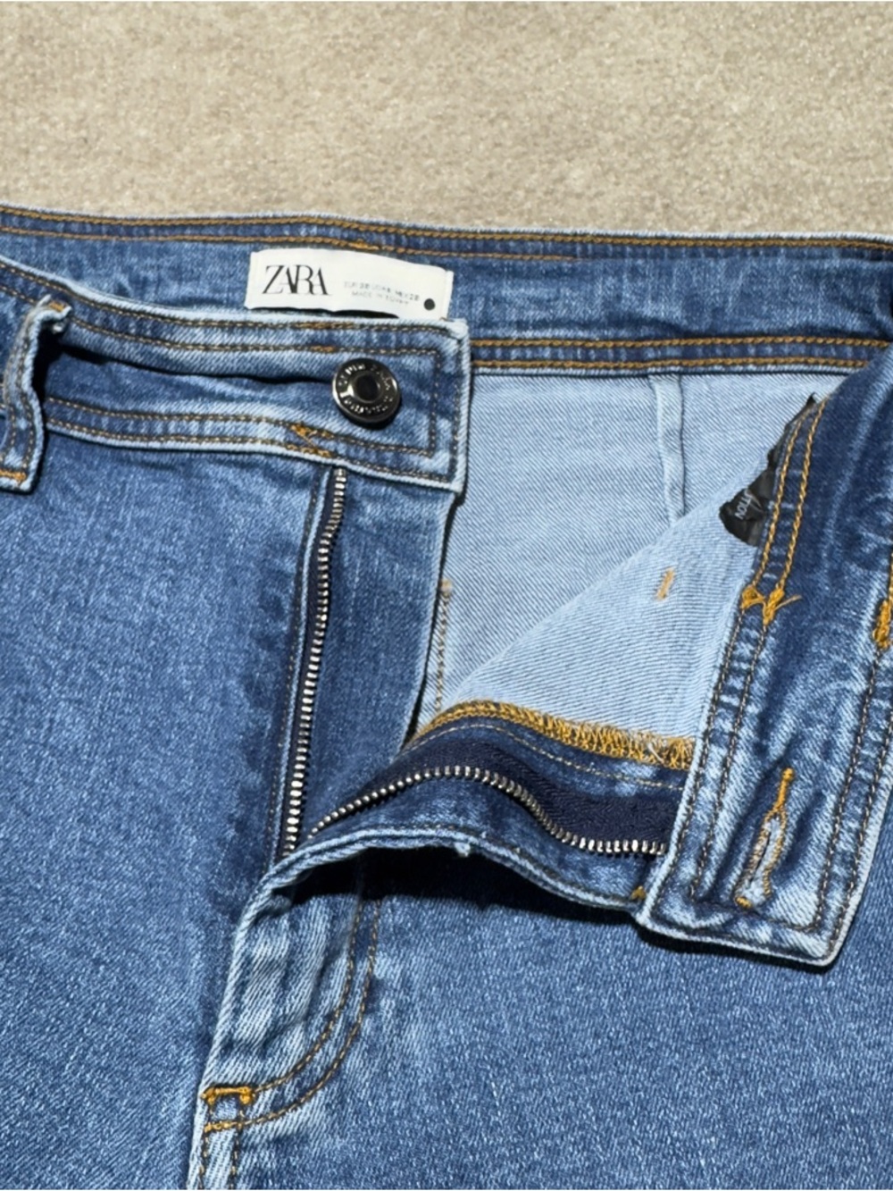 Zara Jeans High Rise Wide Leg Denim Size 6 Distressed Frayed Y2K, 90’s Capsule - Picture 8 of 13